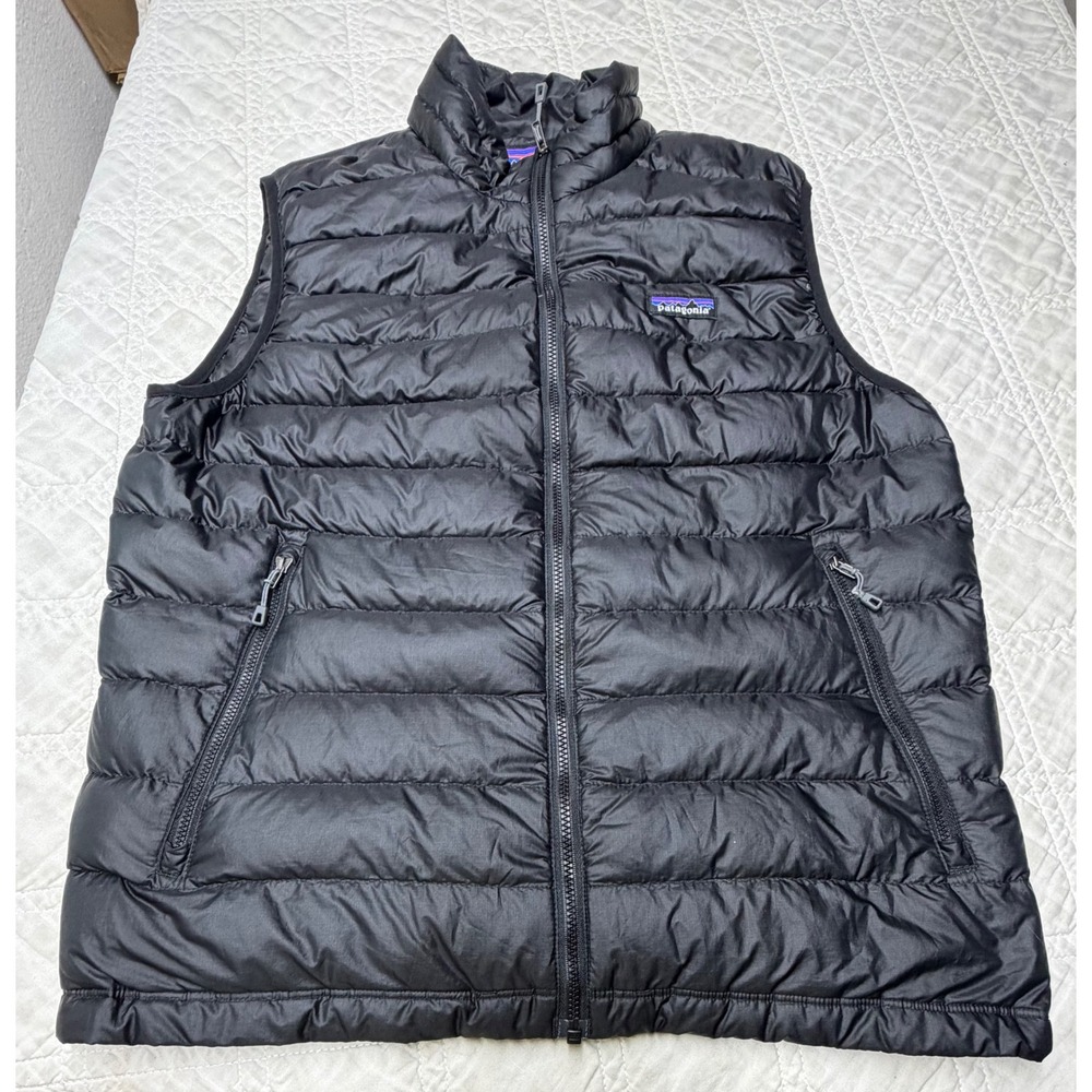 Patagonia Down Sweater Vest Mens Medium Black Puffer Insulated 84622